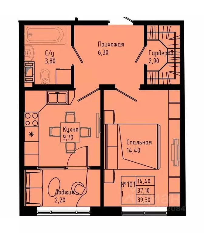 1-к кв. Ленинградская область, Коммунар г. Гатчинский муниципальный ... - Фото 1