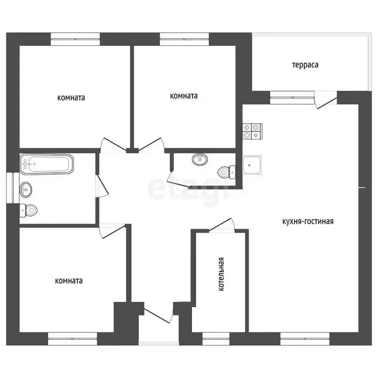 Дом в село Перевалово, Радужная улица (97 м) - Фото 1