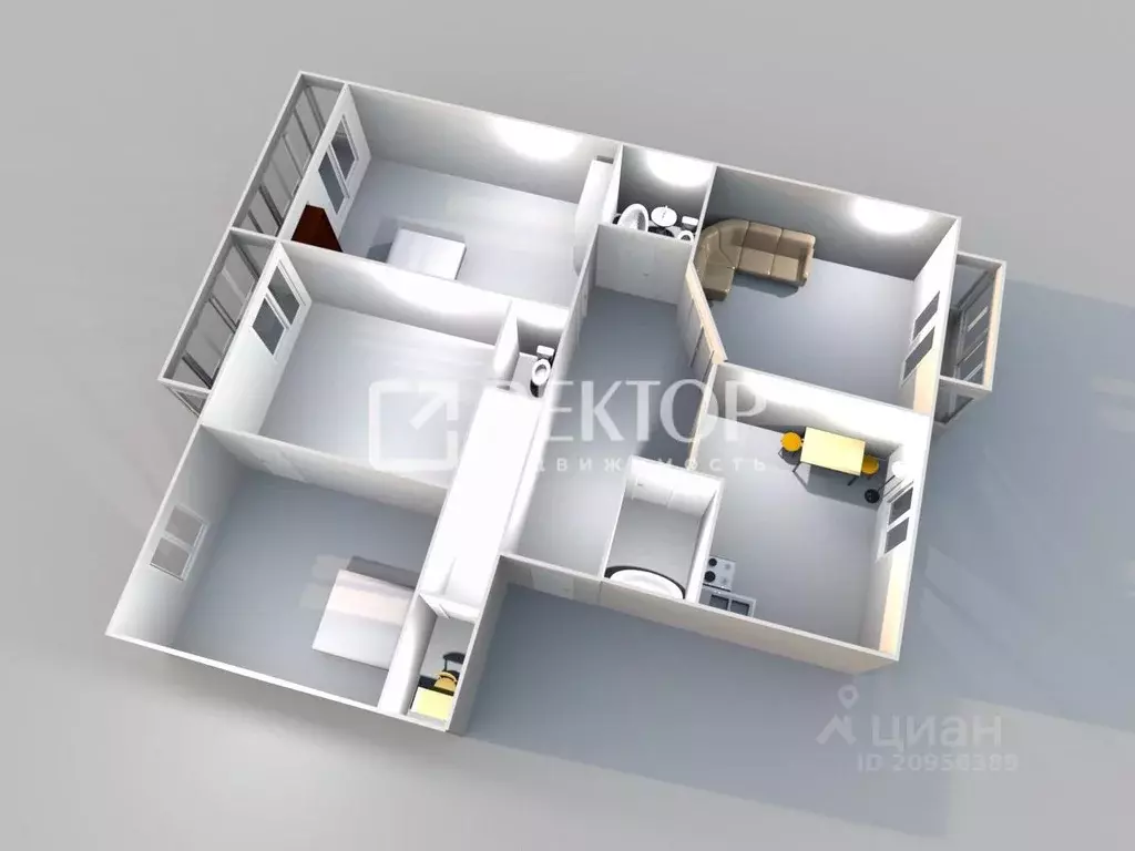 4-к кв. Костромская область, Кострома ул. Писателя Осетрова, 27/1 ... - Фото 2