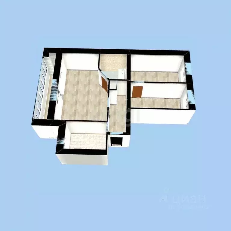 3-к кв. Башкортостан, Уфа Российская ул., 45/2 (74.1 м) - Фото 1