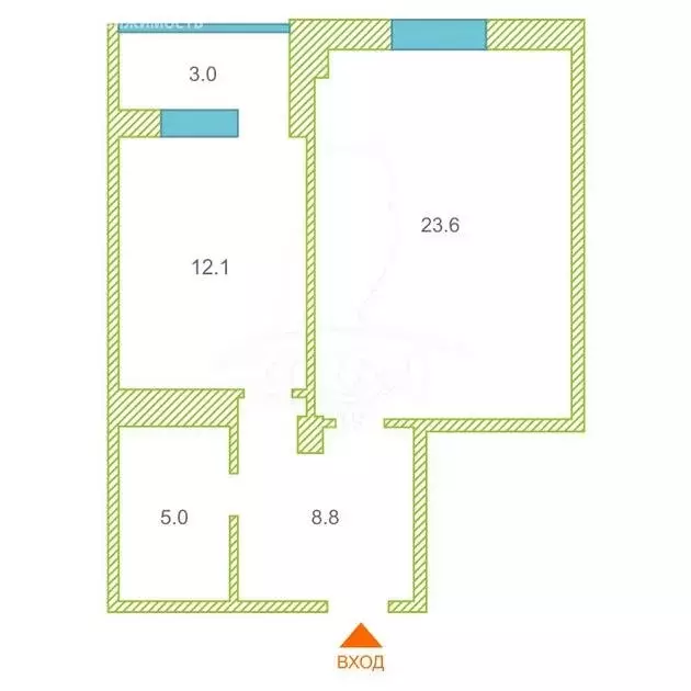 1-комнатная квартира: Тюмень, Вересковая улица, 11 (49.3 м) - Фото 2