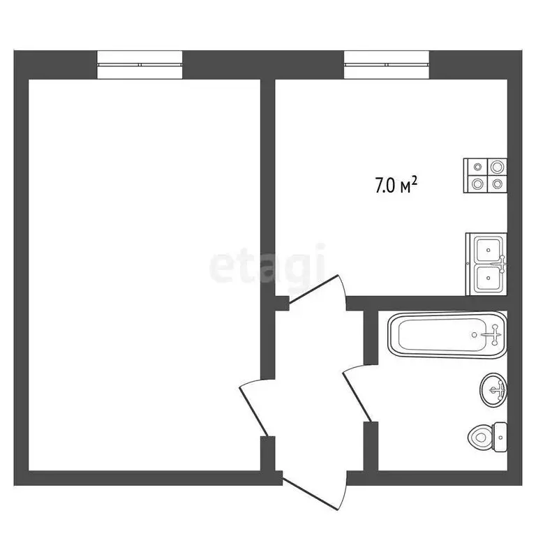 1-комнатная квартира: Протвино, улица Победы, 2В (37.5 м) - Фото 1