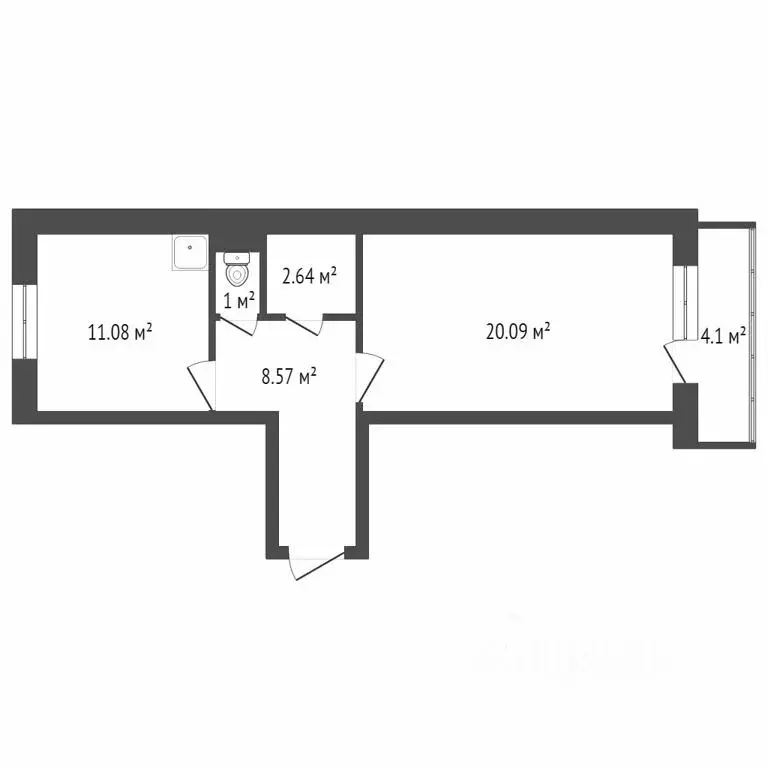 1-к кв. Красноярский край, Красноярск просп. 60 лет Образования СССР, ... - Фото 2