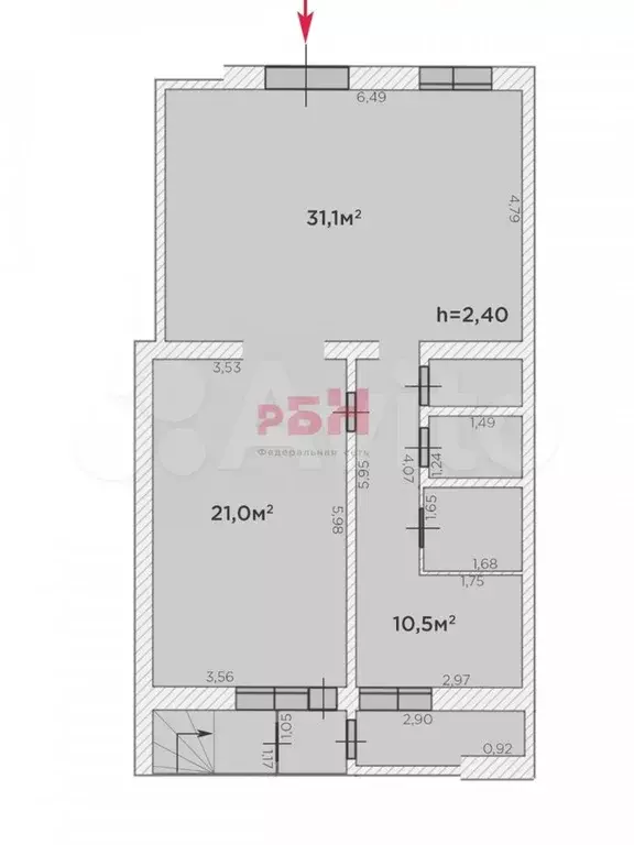 С арендатором В центре 74 М2 тмн - Фото 0