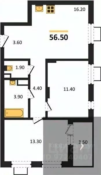 2-к кв. Воронежская область, Воронеж Ключи мкр, Ключи-клаб жилой ... - Фото 1
