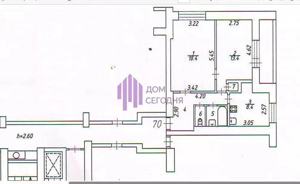 2-к кв. Московская область, Балашиха Советская ул., 13А (51.7 м) - Фото 2
