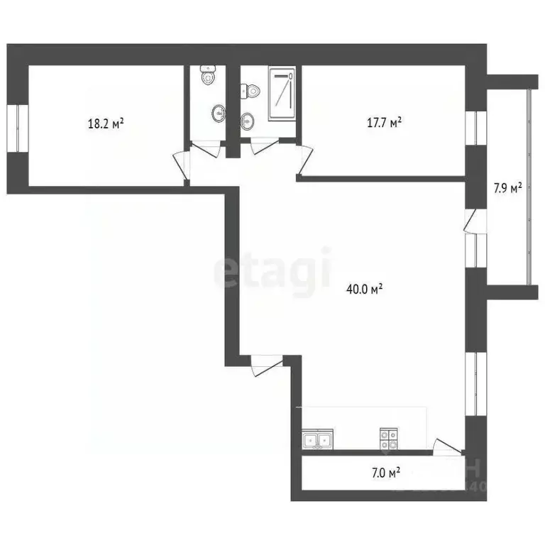 3-к кв. Тюменская область, Тюмень ул. Тимофея Кармацкого, 9 (102.8 м) - Фото 2