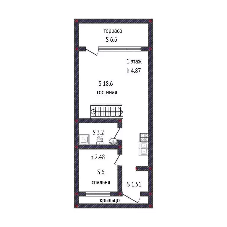 Дом в Белокуриха, Вечерний переулок (48.8 м) - Фото 1