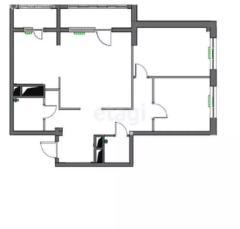 3-комнатная квартира: Белгород, улица Есенина, 9к2 (77 м) - Фото 0