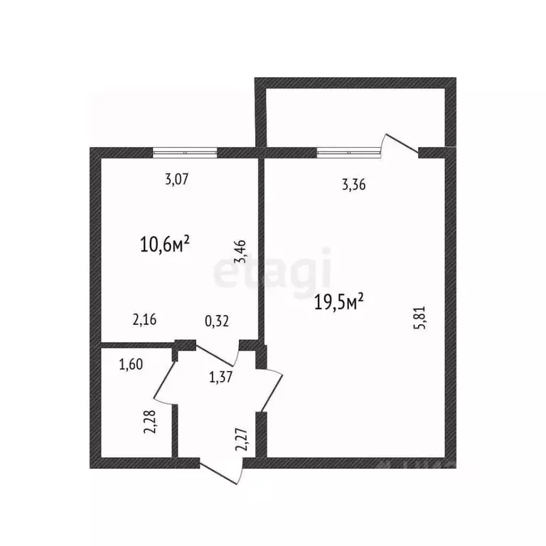 1-к кв. Краснодарский край, Краснодар ул. Имени Снесарева, 10 (36.1 м) - Фото 1