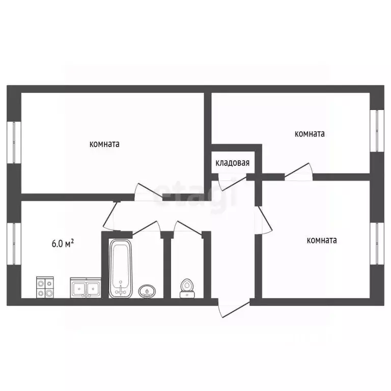3-к кв. Пермский край, Пермь Фонтанная ул., 3 (60.0 м) - Фото 1