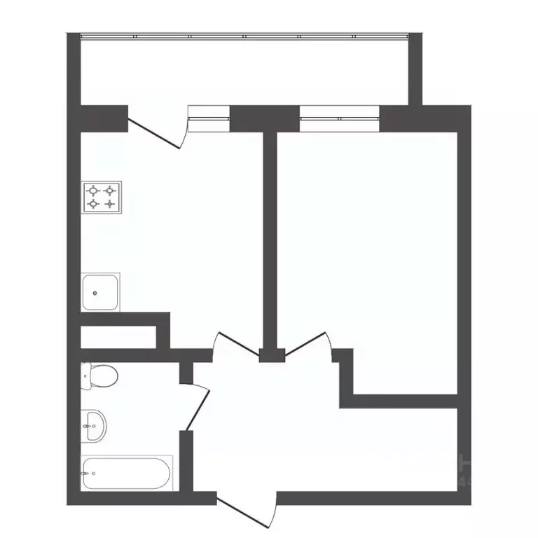 1-к кв. Тюменская область, Тюмень ул. Раушана Абдуллина, 2к1 (33.9 м) - Фото 2