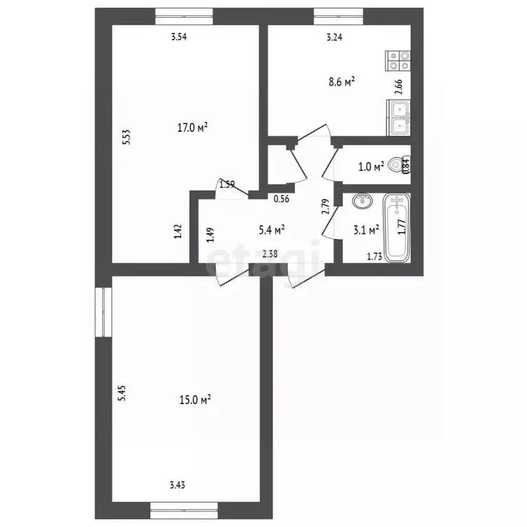 2-к кв. Оренбургская область, Оренбург ул. Юркина, 7 (55.0 м) - Фото 1