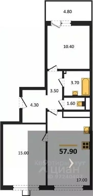 2-к кв. Воронежская область, Воронеж Городские Истории жилой комплекс ... - Фото 1