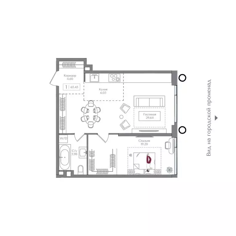 1-комнатная квартира: Москва, жилой комплекс Преображенская Площадь ... - Фото 1