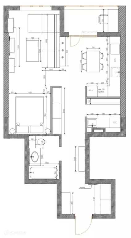 Продаётся 1-к квартира, 49.7 м - Фото 0