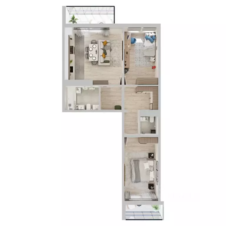 3-к кв. Бурятия, Улан-Удэ Загорск мкр,  (72.5 м) - Фото 1