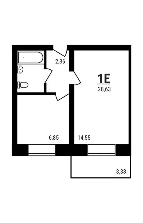 1-комнатная квартира: Тучково, микрорайон Дружный, 14 (28.63 м) - Фото 0
