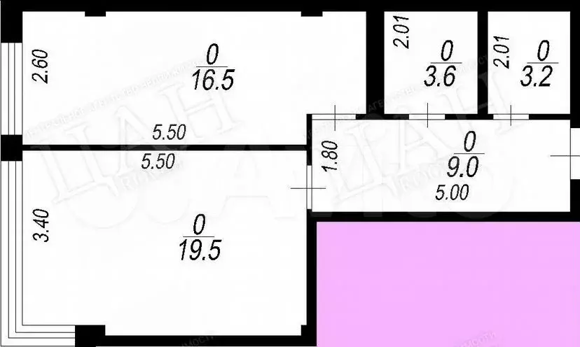 1-к. квартира, 51,8м, 7/9эт. - Фото 0