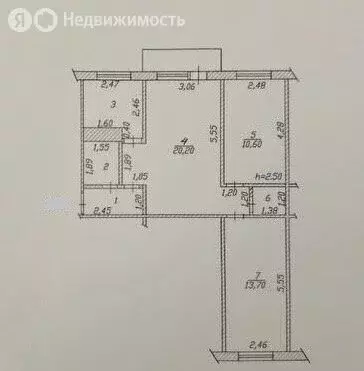 3-комнатная квартира: Чебоксары, проспект Мира, 23А (60 м) - Фото 1
