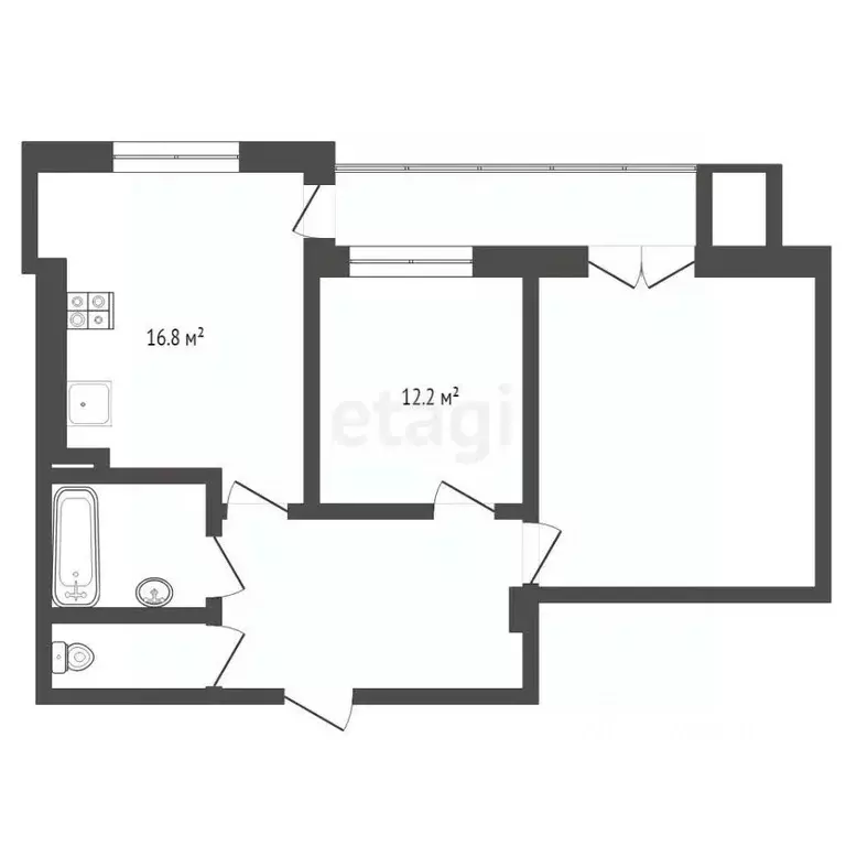 2-к кв. Саха (Якутия), Якутск ул. Дзержинского, 27/2 (83.0 м) - Фото 2