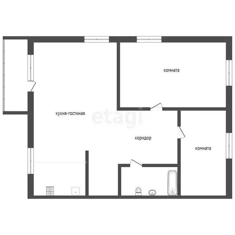 3-комнатная квартира: Ирбит, улица Маршала Жукова, 8 (69.4 м) - Фото 0