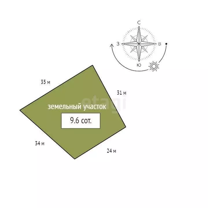 Участок в село Есаулово, микрорайон Лазурные Берега (9.6 м) - Фото 1