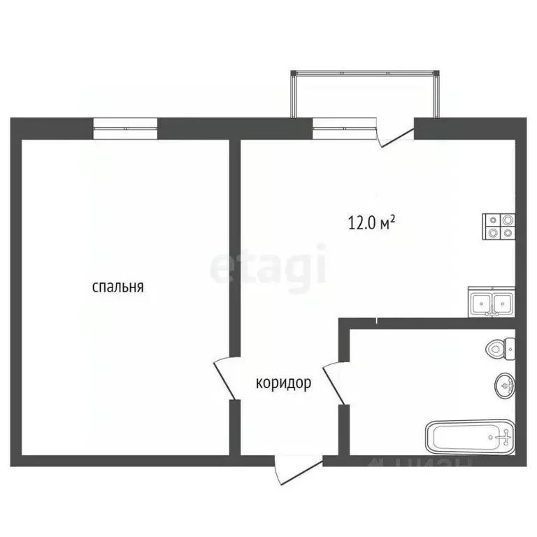 1-к кв. Оренбургская область, Оренбург просп. Братьев Коростелевых, 53 ... - Фото 2