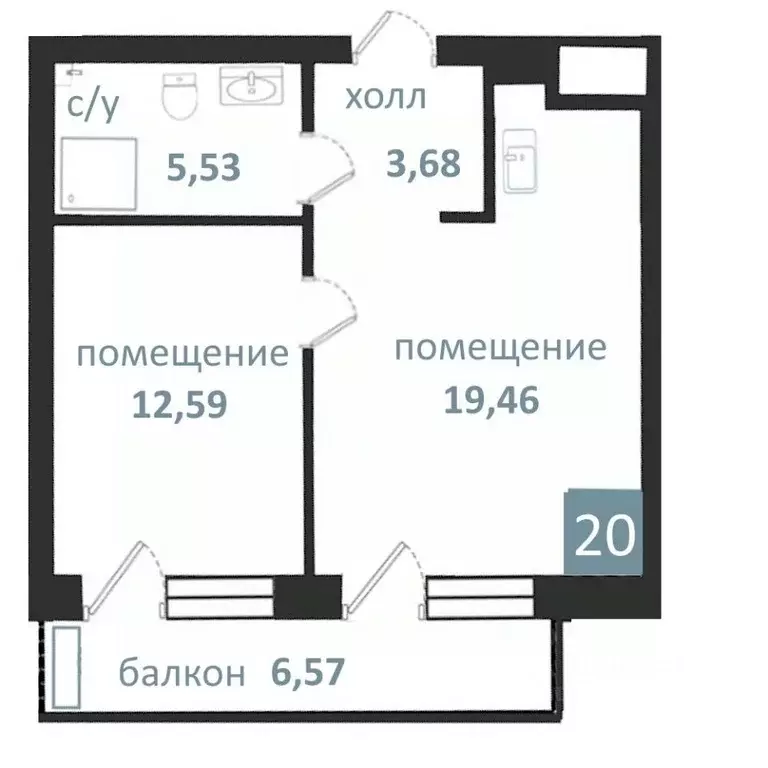 2-к кв. Калининградская область, Балтийск  (47.83 м) - Фото 0