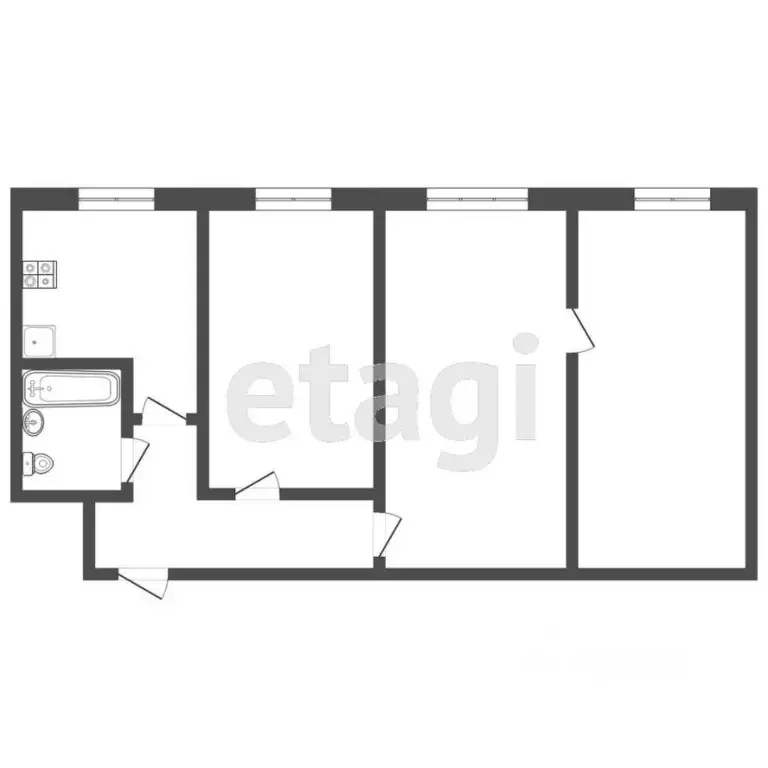 3-к кв. Тюменская область, Тюмень Ямская ул., 110 (57.0 м) - Фото 0