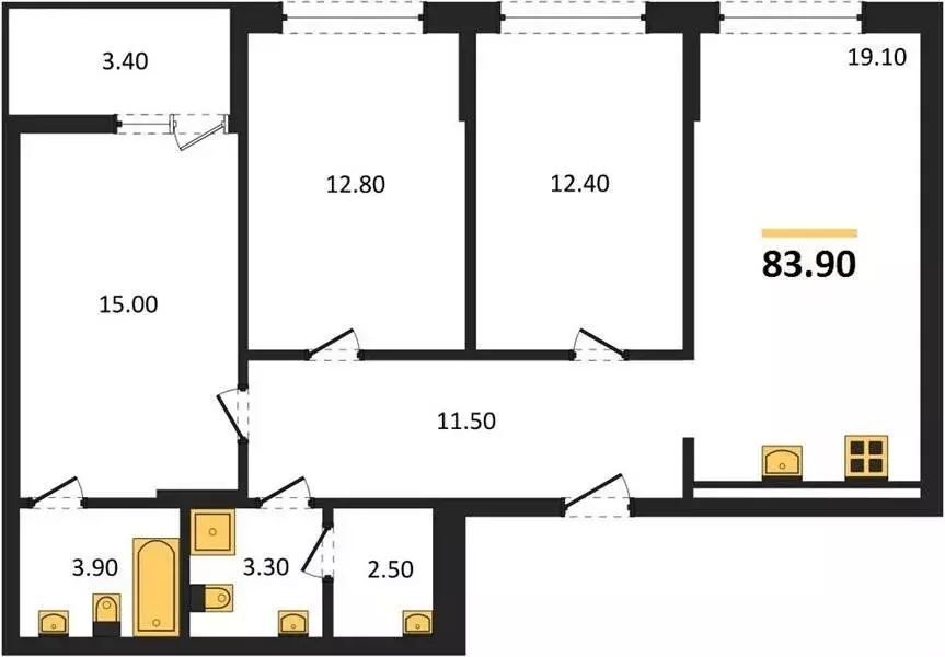 2-комнатная квартира: Пенза, улица 65-летия Победы, 32 (83.9 м) - Фото 0