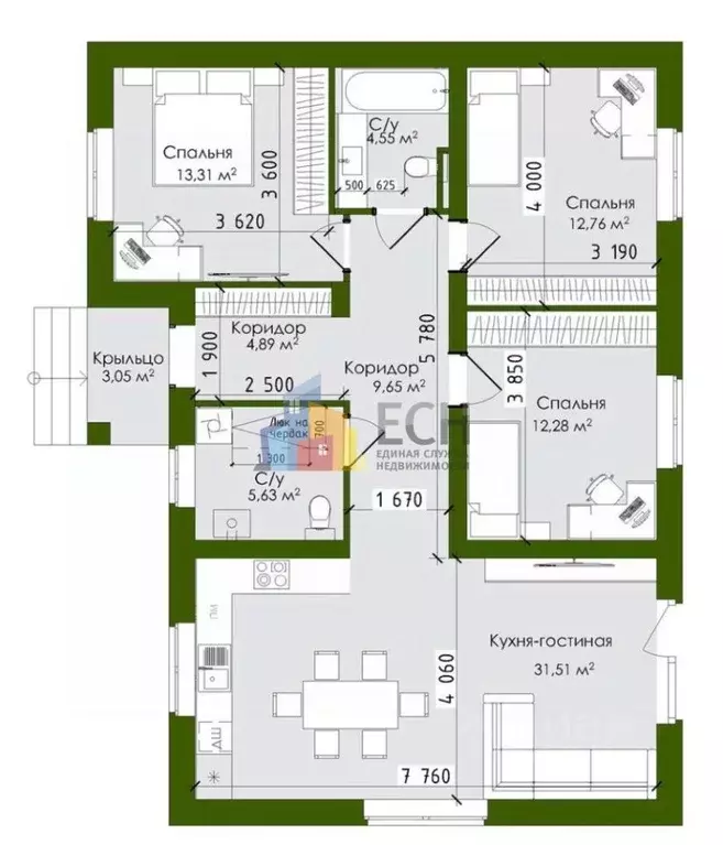 Дом в Тульская область, Тула городской округ, д. Хопилово ул. Луговая ... - Фото 2