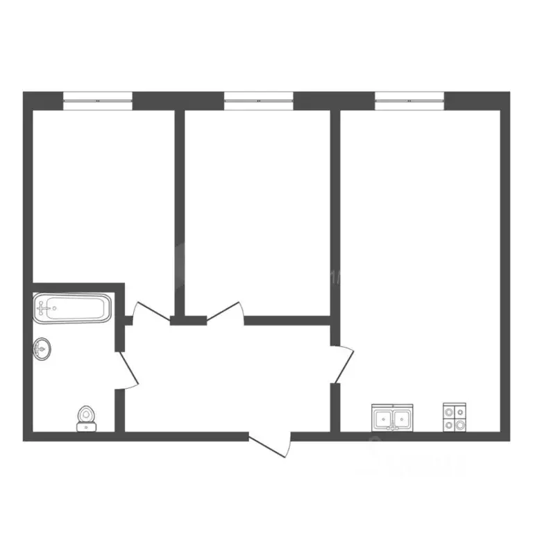 2-к кв. Тюменская область, Тюмень Новгородская ул., 20 (58.0 м) - Фото 1