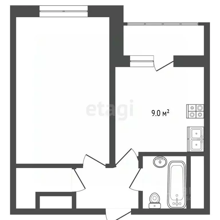 1-к кв. Московская область, Одинцово ул. Сколковская, 1А (38.0 м) - Фото 2