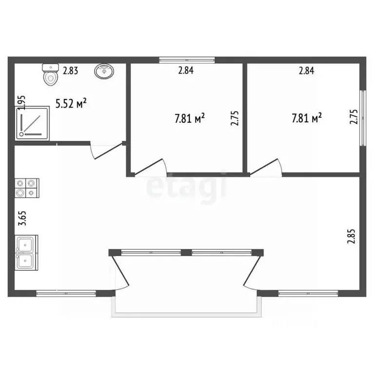 Дом в Мордовия, Кочкуровский район, с. Булгаково ул. Северная, 62 (54 ... - Фото 1