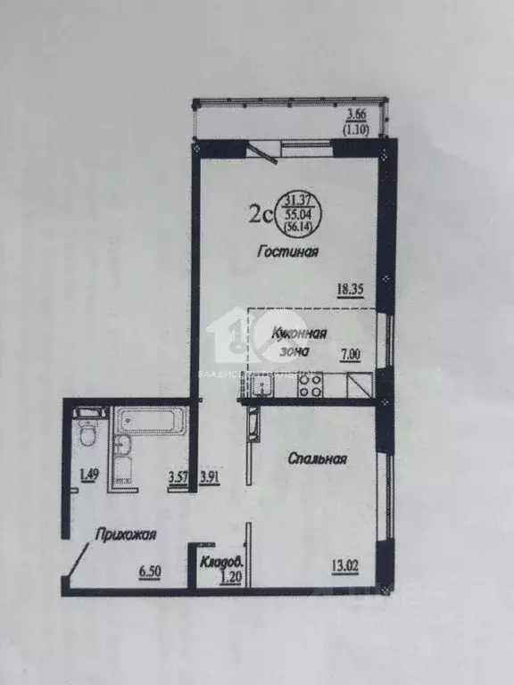 2-к кв. Новосибирская область, Новосибирск ул. Дмитрия Шмонина, 9 ... - Фото 1