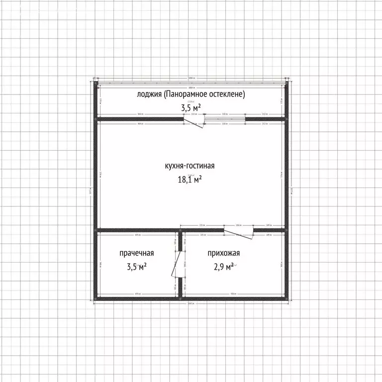 Квартира-студия: посёлок Знаменский, Природная улица, 10Бк21 (24.1 м) - Фото 1