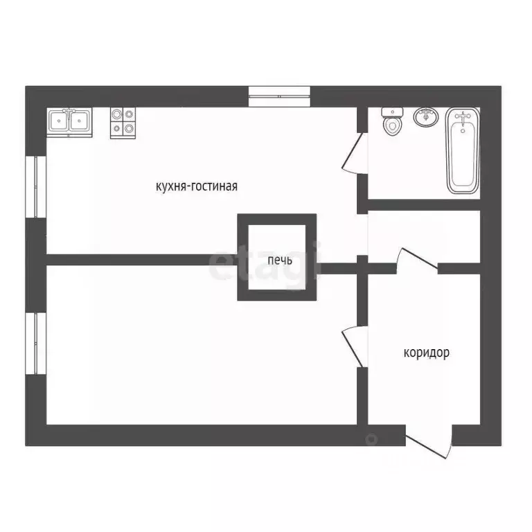 1-к кв. Архангельская область, Котлас ул. Ленина, 206 (47.7 м) - Фото 2