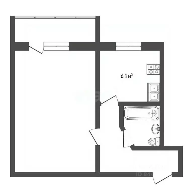 1-к кв. Ростовская область, Таганрог Большая Бульварная ул., 6 (32.3 ... - Фото 2