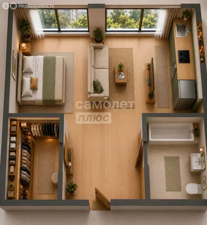 Квартира-студия: Москва, Новоалексеевская улица, 16к4 (37.9 м) - Фото 1