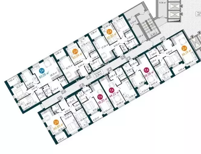 2-к кв. Тюменская область, Тюмень ул. Краснооктябрьская, 6 (93.32 м) - Фото 2