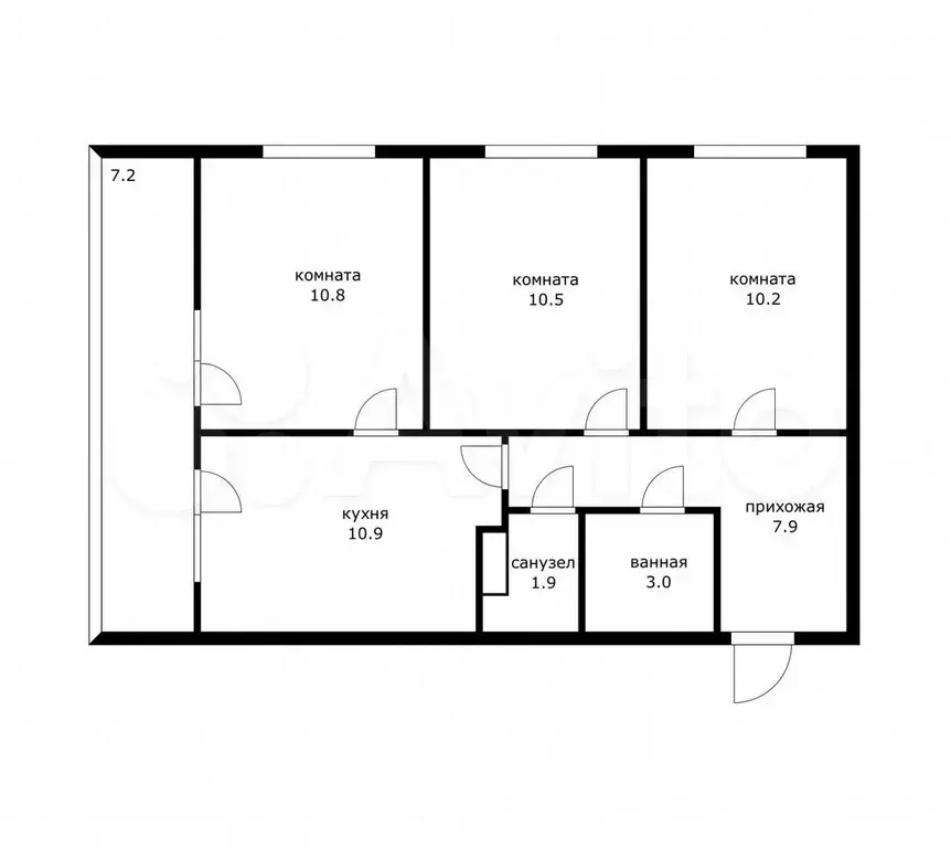 3-к. квартира, 60 м, 5/24 эт. - Фото 0