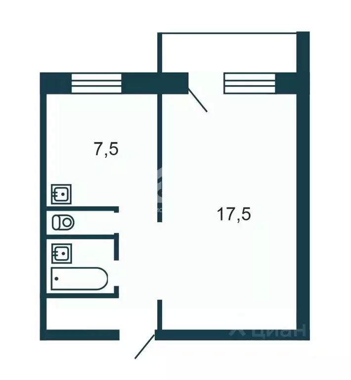 1-к кв. Новосибирская область, Новосибирск Широкая ул., 137 (30.3 м) - Фото 2