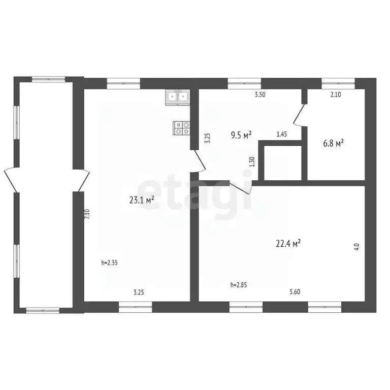 Дом в Мордовия, Ичалковский район, пос. Смольный Солнечная ул., 7 (62 ... - Фото 2