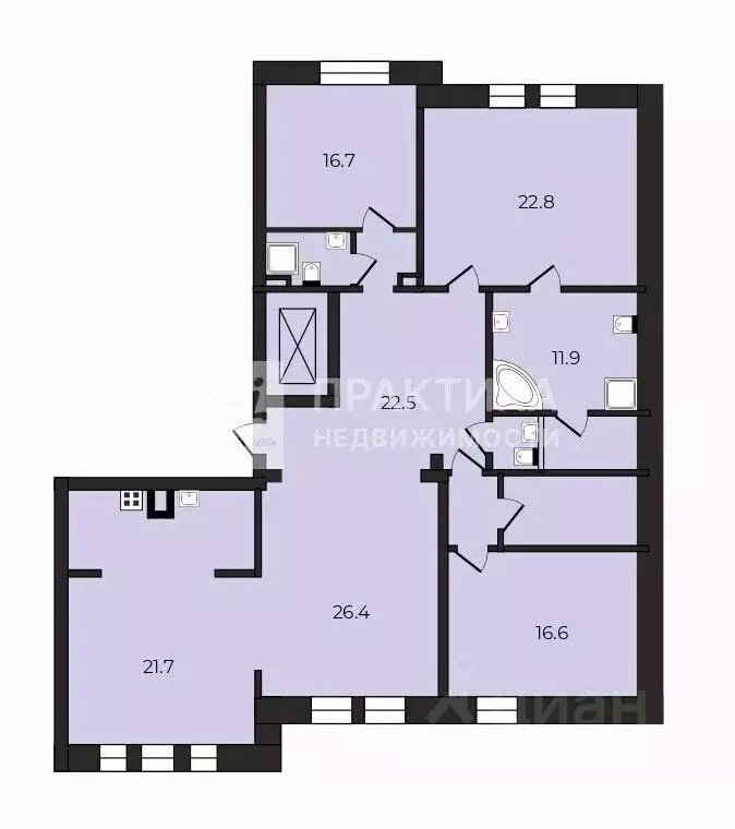 5-к кв. Москва Тверская ул., 28к2 (167.9 м) - Фото 2