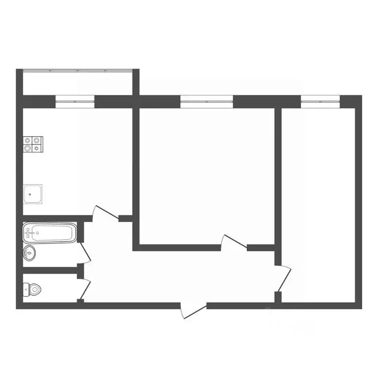 2-к кв. Тульская область, Киреевск ул. Заречная, 2 (49.2 м) - Фото 2