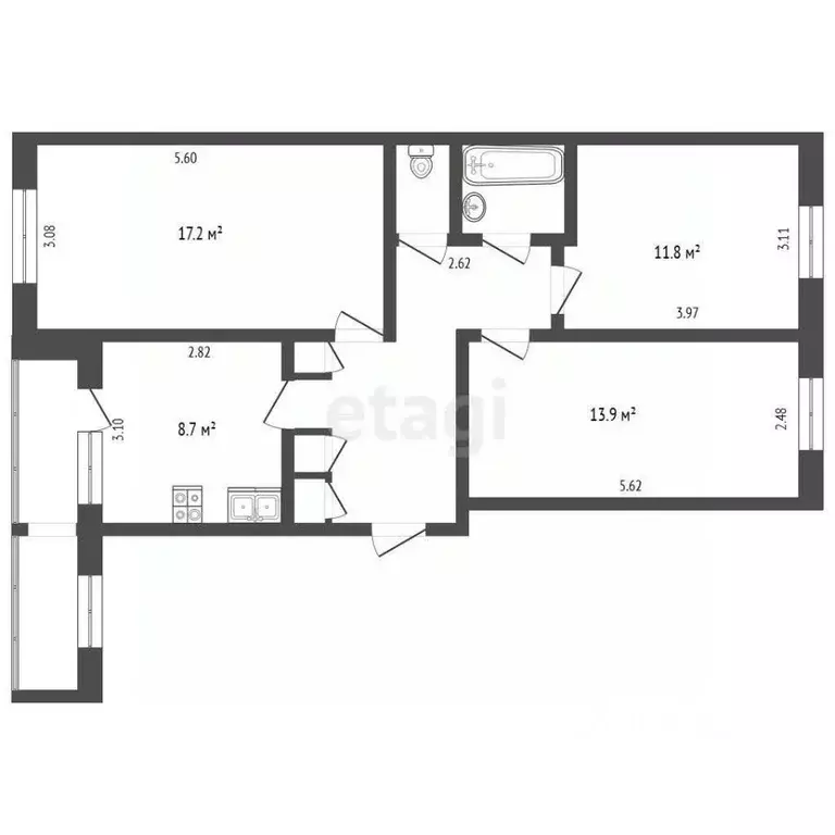 3-к кв. Московская область, Воскресенск Лопатинский мкр, ул. ... - Фото 1