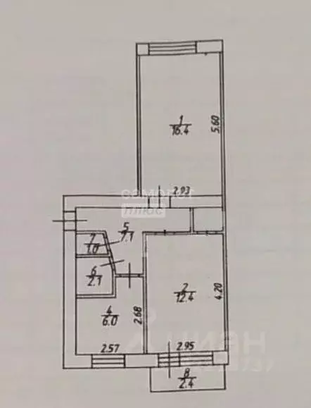 2-к кв. Московская область, Люберцы Колхозная ул., 7 (46.5 м) - Фото 1