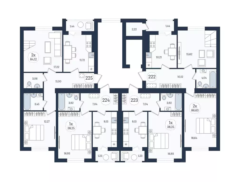 1-к кв. Калининградская область, Зеленоградск  (38.7 м) - Фото 2