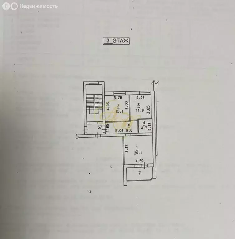 2-комнатная квартира: Клин, улица Мира, 27 (65.6 м) - Фото 2
